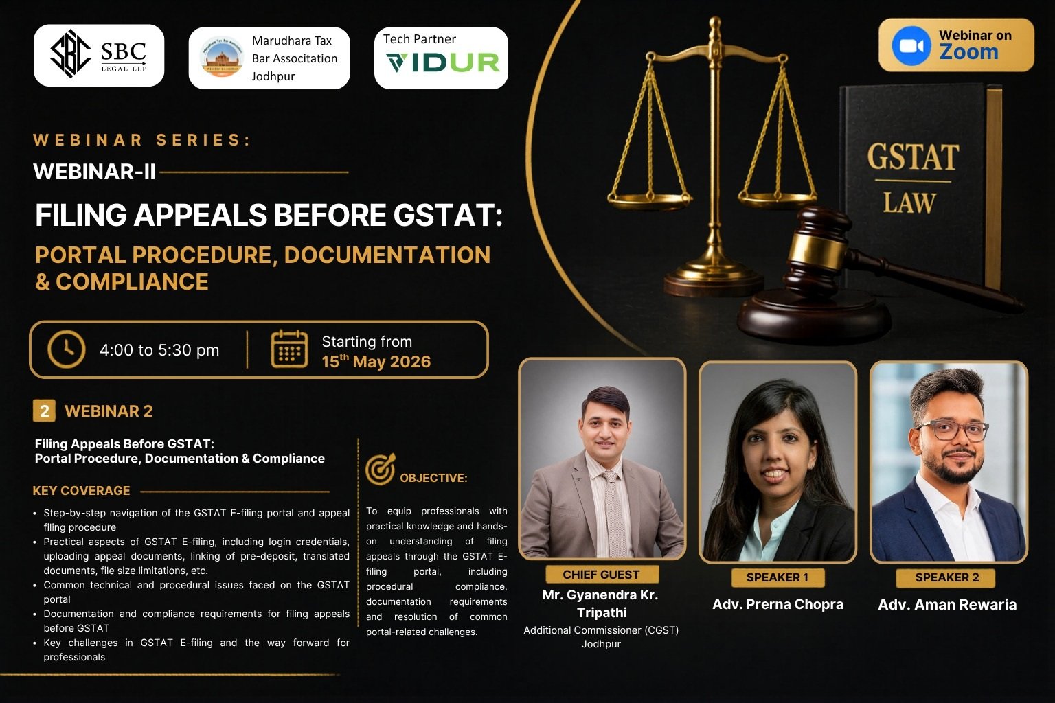 Filing Appeals Before GSTAT event